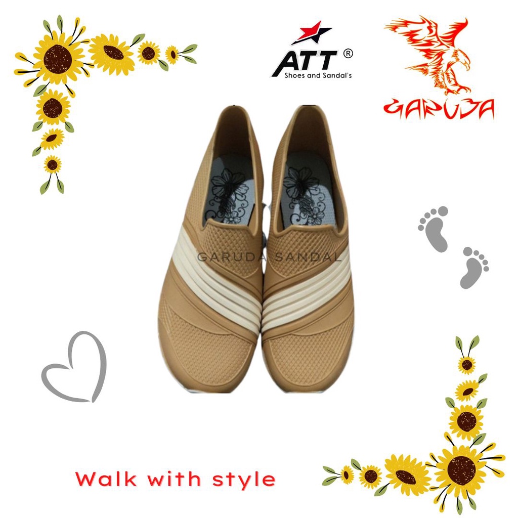 Sepatu Slip On Wanita sneakers ATT art SWL 480 Karet