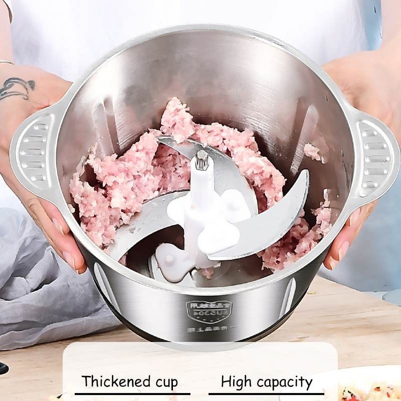 BLENDER food CHOPPER daging MEAT GRINDER 2L stainless steel ORANGE