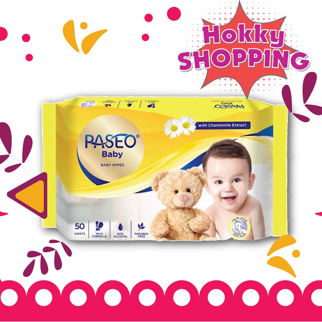 [PALING MURAH] PASEO BABY WIPES 50s - TISSUE BASAH