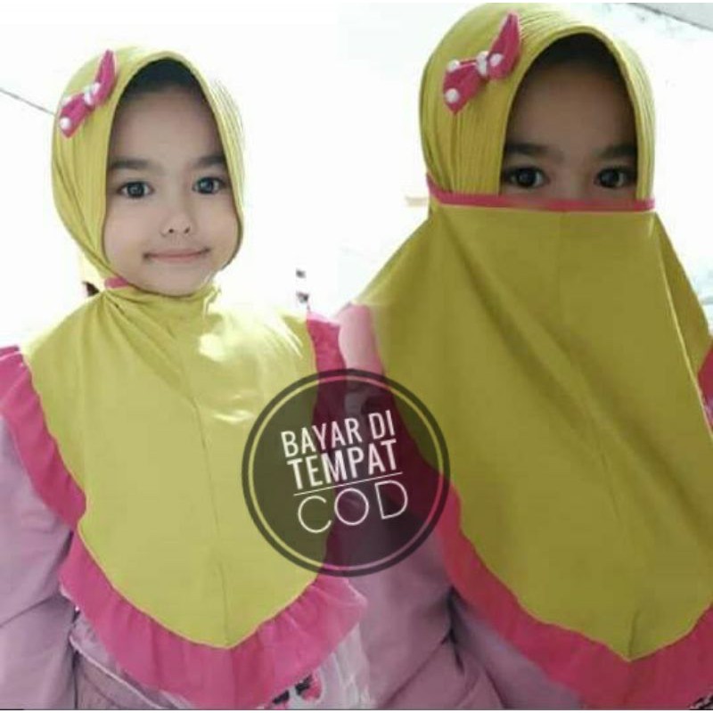 kerudung anak 3in1 terlaris termurah serian/kodian