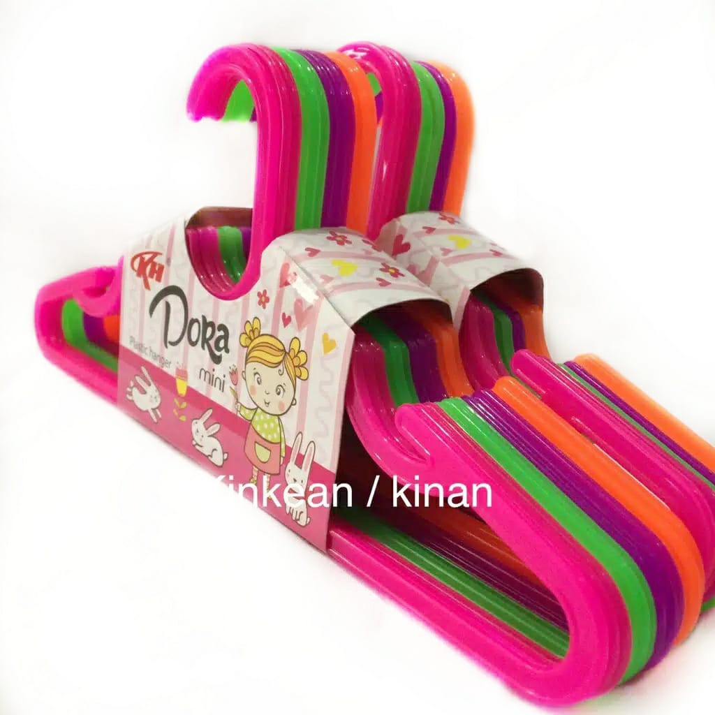 Hanger Baju Anak DORA 1 PAK Isi 12 Buah (GROSIR TAWAR HARGA)