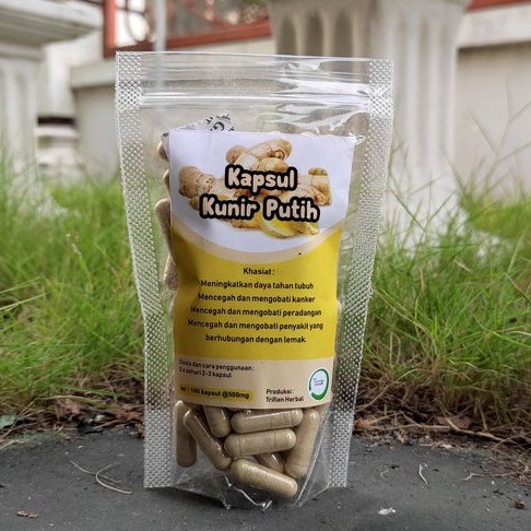 Kapsul Kunyit Putih / Kunir Putih (isi 100) Trifian Herbal