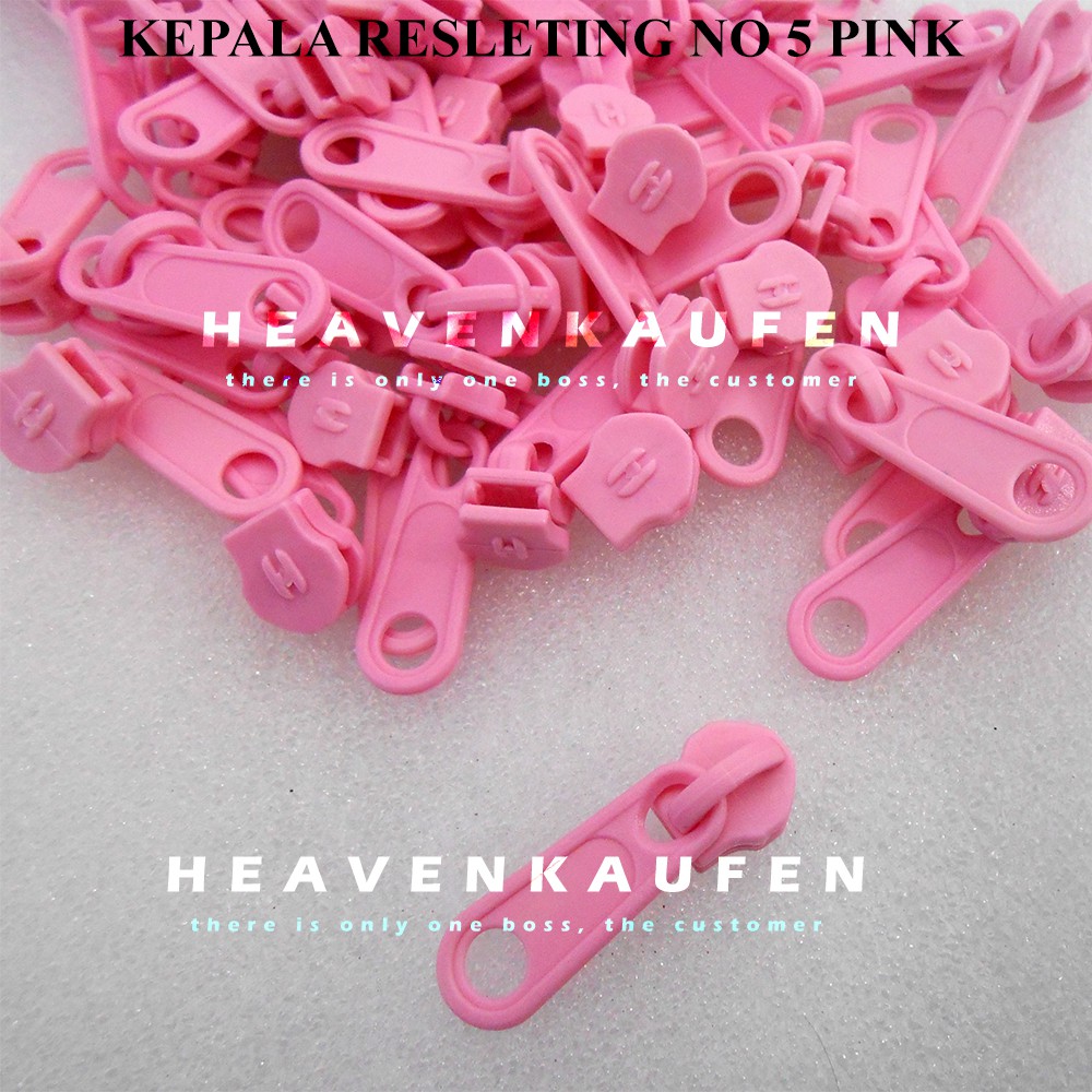 Kepala Resleting / Kepala Zipper Pink No 5 Murah Eceran Grosir