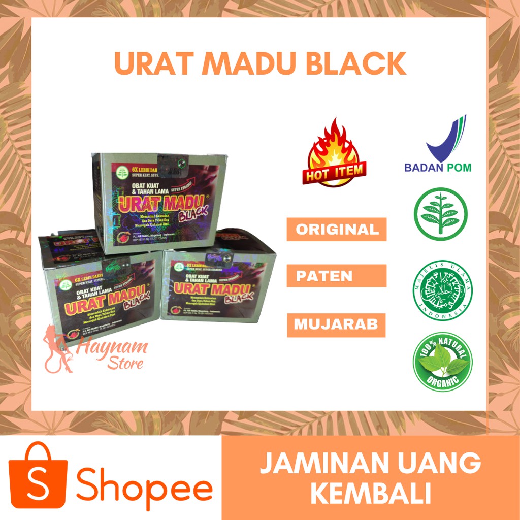 [BISA COD] URAT MADU BLACK KAPSUL ORIGINAL - URAT MADU BLACK ASLI ORIGINAL - KHASIAT MANTAP