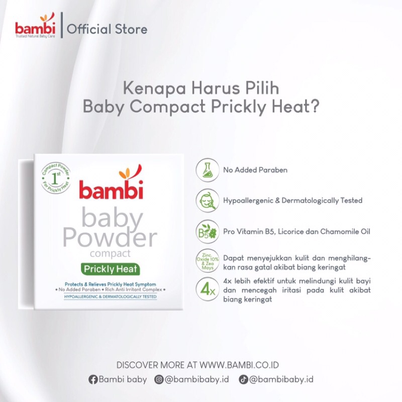 BAMBI BABY POWDER COMPACT PRICKLY HEAT  (PROMO POTONGAN HARGA)