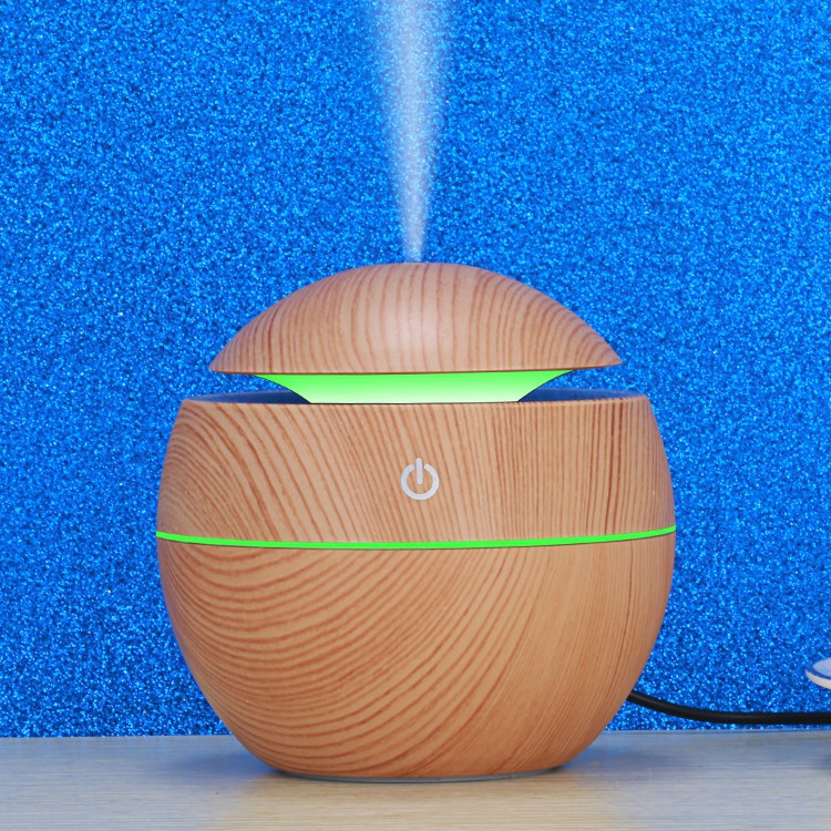 GS8pro Aromatherapy Air Humidifier Desain Bulat Kayu Polos Pelembab Udara essential Taffware hmw H41 Grab