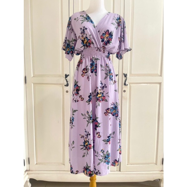 lilac dress vintage korean kawaii style