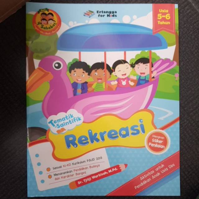Tematik Saintifik. Buku aktivitas anak Erlangga for kids kurikulum PAUD