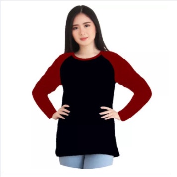 Kaos Baju Wanita Raglan Lengan 3/4 (POLOS) Kaos Cewek/ Kaos Oblong/ Kaos Baju Tshirt Atasan Wanita/ Kaos Raglan Lengan Panjang/ Baju Wanita/ Baju Cewek/ Kaos/Baju/Tshirt/Pakaian/Kaos Baju Wanita Raglan Murah Berkualitas