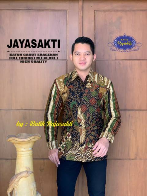 Batik Pria JAYA Asli Katun Halus Sragenan Full Furing Murah