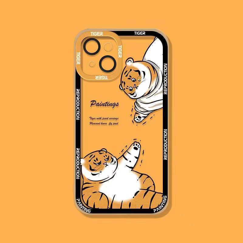 Soft Case Silikon TPU Desain Harimau Untuk Iphone 13 Pro Max / 12 / 11 / XS / XR / X / 8 / 7 / 6 Plus Mini SE 2020