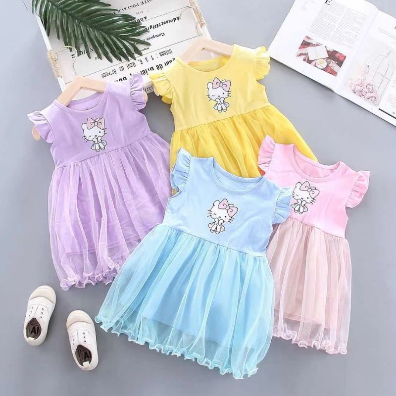 DRESS TUTU IMPORT Premium PASTEL SERIES 1-5 tahun Dress Tutu Premium