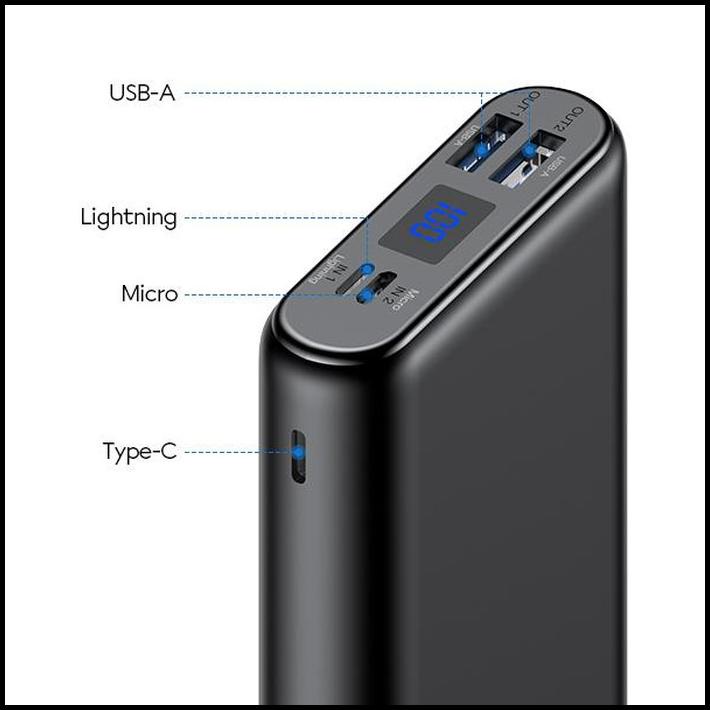 Power Bank Vivan Vpb-H20S 20000Mah Powerbank Fast Quick Charging Ori