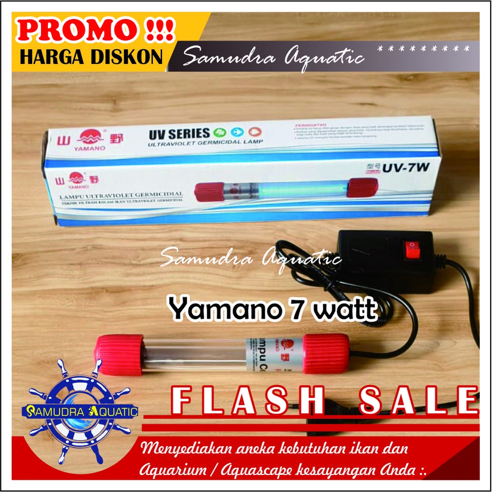 Lampu Aquarium UV 7 WATT Lampu Ultraviolet,  UV Lamp Ultra Violet (GRATIS Buble dan Kardus)