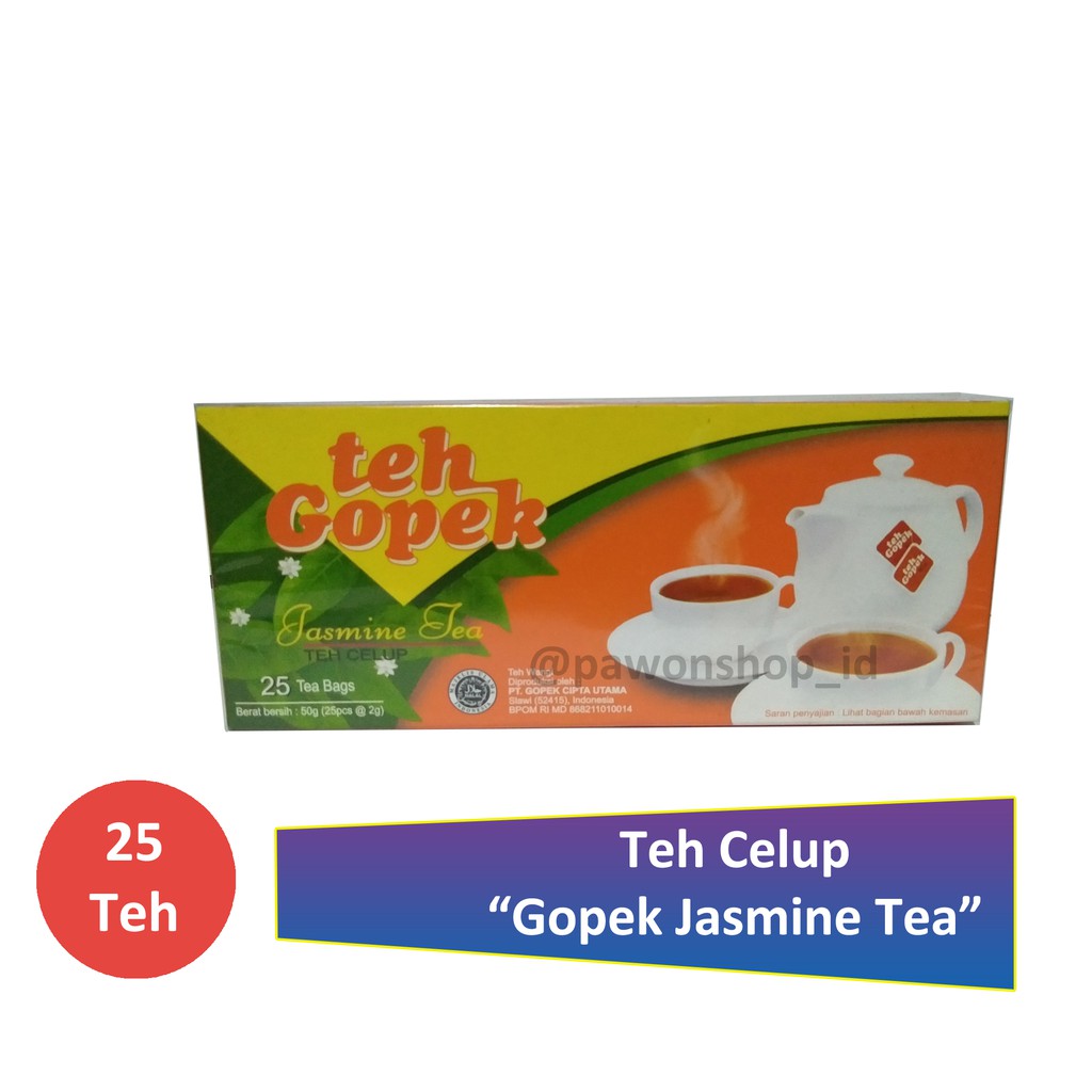 

Teh Gopek Celup Jasmine Tea Isi 25 Teh