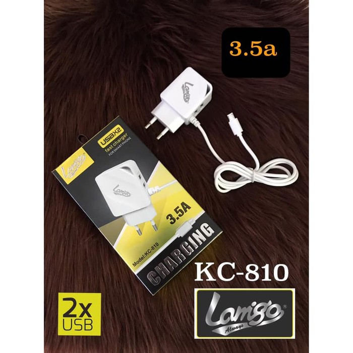 TRAVEL CHARGER LAMIGO KC-810 DUAL USB