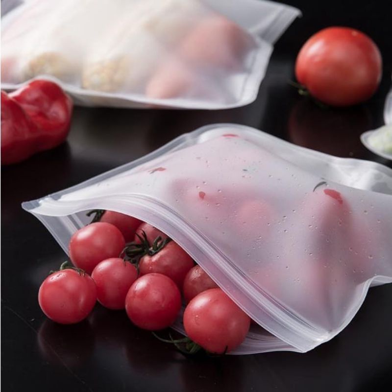 Kantong Plastik Tempat Makanan Silicone Food Bag Ziplock Transparent