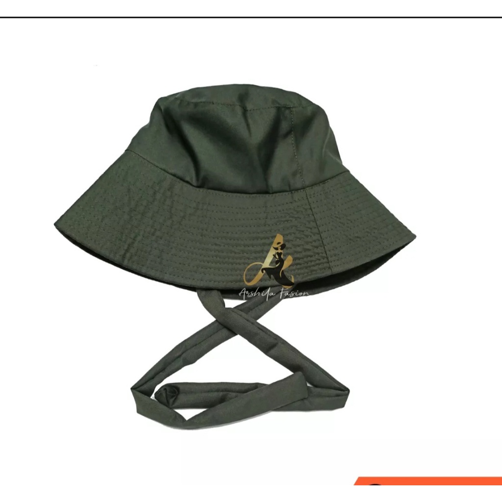 Terbaru Topi Bucket Wide Wanita Berkualitas Import / Topi Wide Bucket Hat Tali Panjang / Topi Bucket