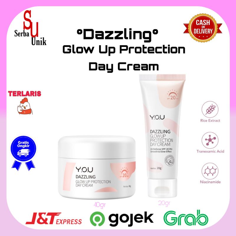 You Dazzling Glow Up Protection Day Cream SPF 20 PA+ / Krim Wajah Siang Hari