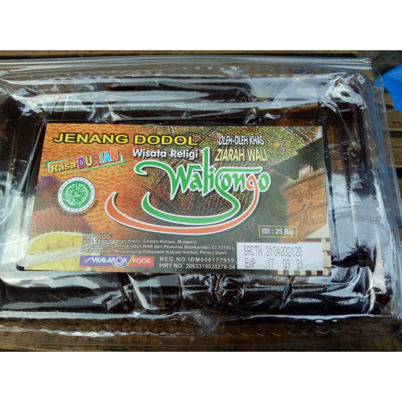 

jenang dodol walisongo rasa Durian asli kudus isi 25 pcs
