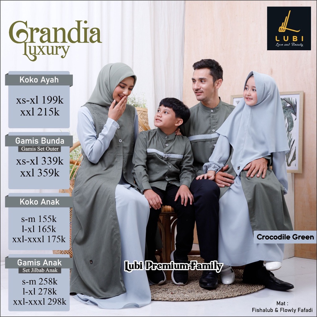 Sarimbit Grandia Luxury Gamis Anak Lubi Terbaru 2022