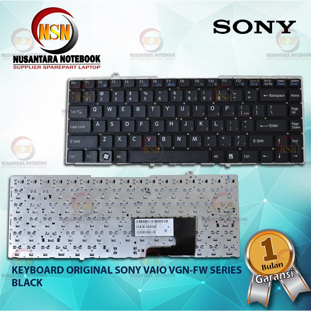 Keyboard Original Sony Vaio VGN-FW11 VGN-FW21 VGN-FW Series Black