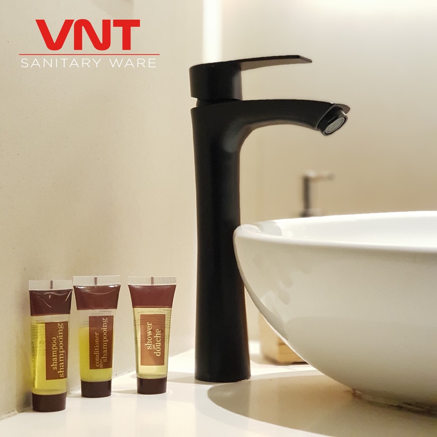 Kran Wastafel Minimalis Hot &amp; Cold Black Basin Faucet Keran Hitam Doff