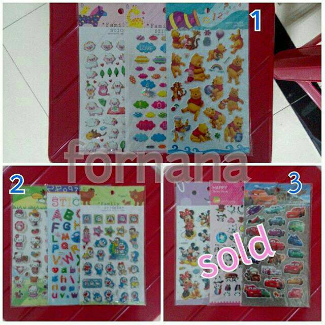 

Stiker 1set isi 3pcs