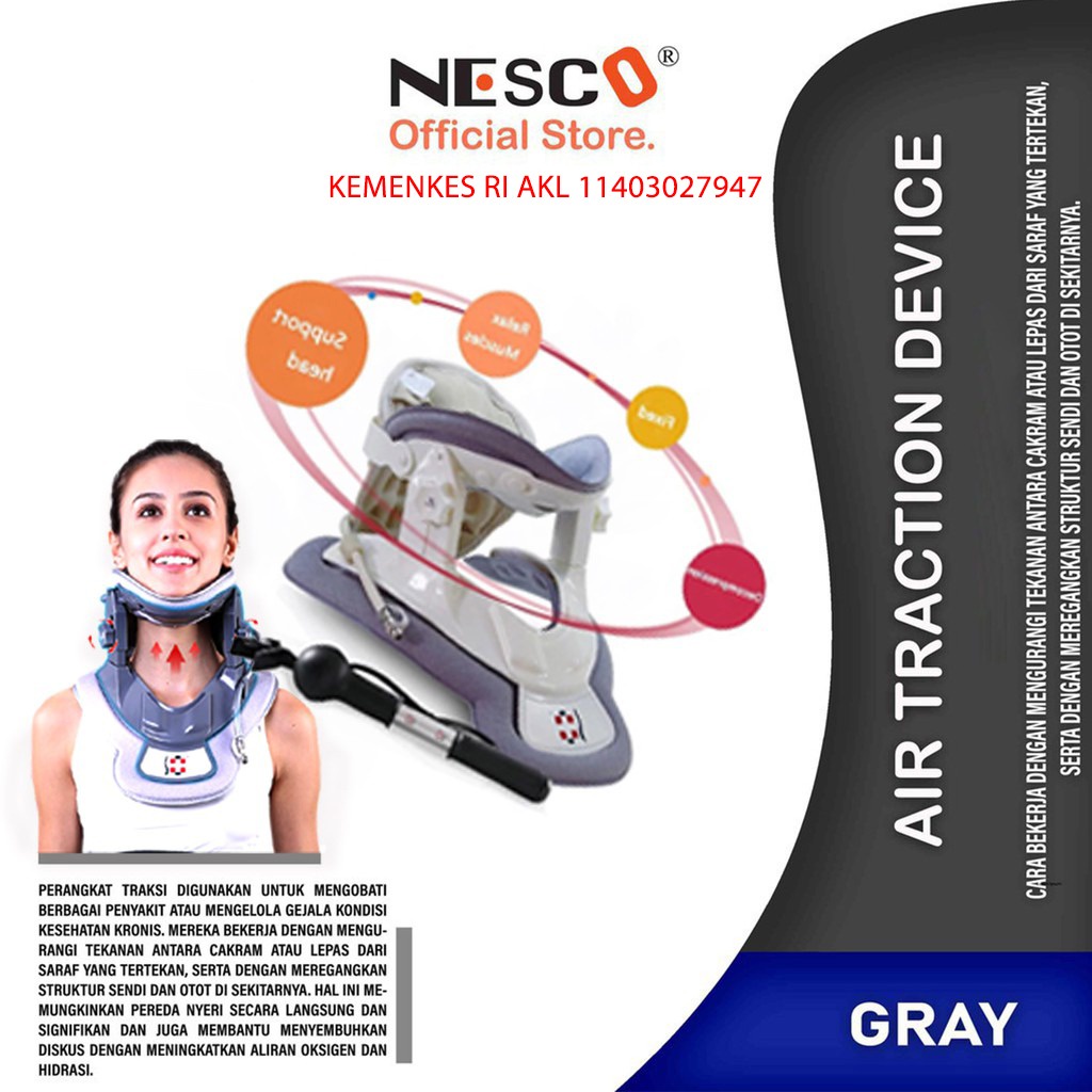 NECK TRACTION DEVICE, TERAPI 4 IN 1 &quot;NYERI PINGGANG &amp; SARAF KEJEPIT&quot;