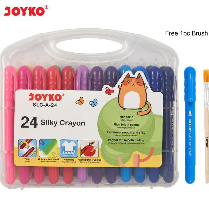 

Big Sale Silky Crayon Krayon Halus Joyko SLC-A-24 Warna Colors Diskon