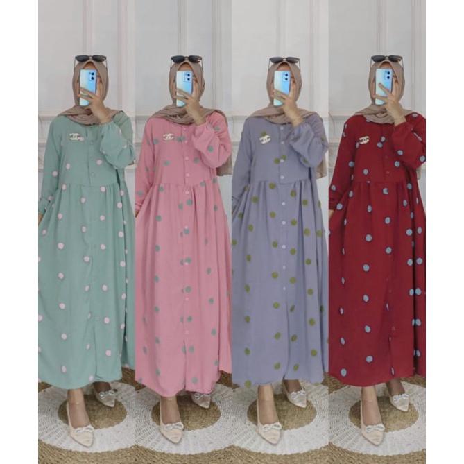 midi cey pom pom  |  midi dress pom pom dewasa