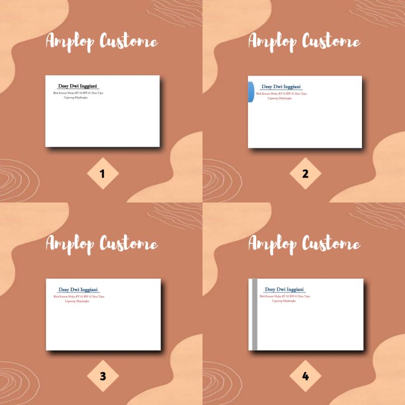 

[PRINT] CETAK AMPLOP KONDANGAN/UNDANGAN CUSTOM NAMA DAN ALAMAT MURAH