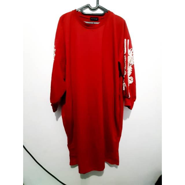 Baju Tunik Panjang Motif Bunga