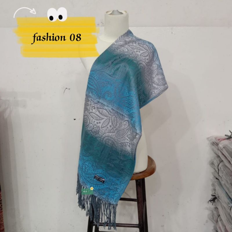 syal pashmina motif gradasi || syal || scarf || selendang || shawl || pashmina