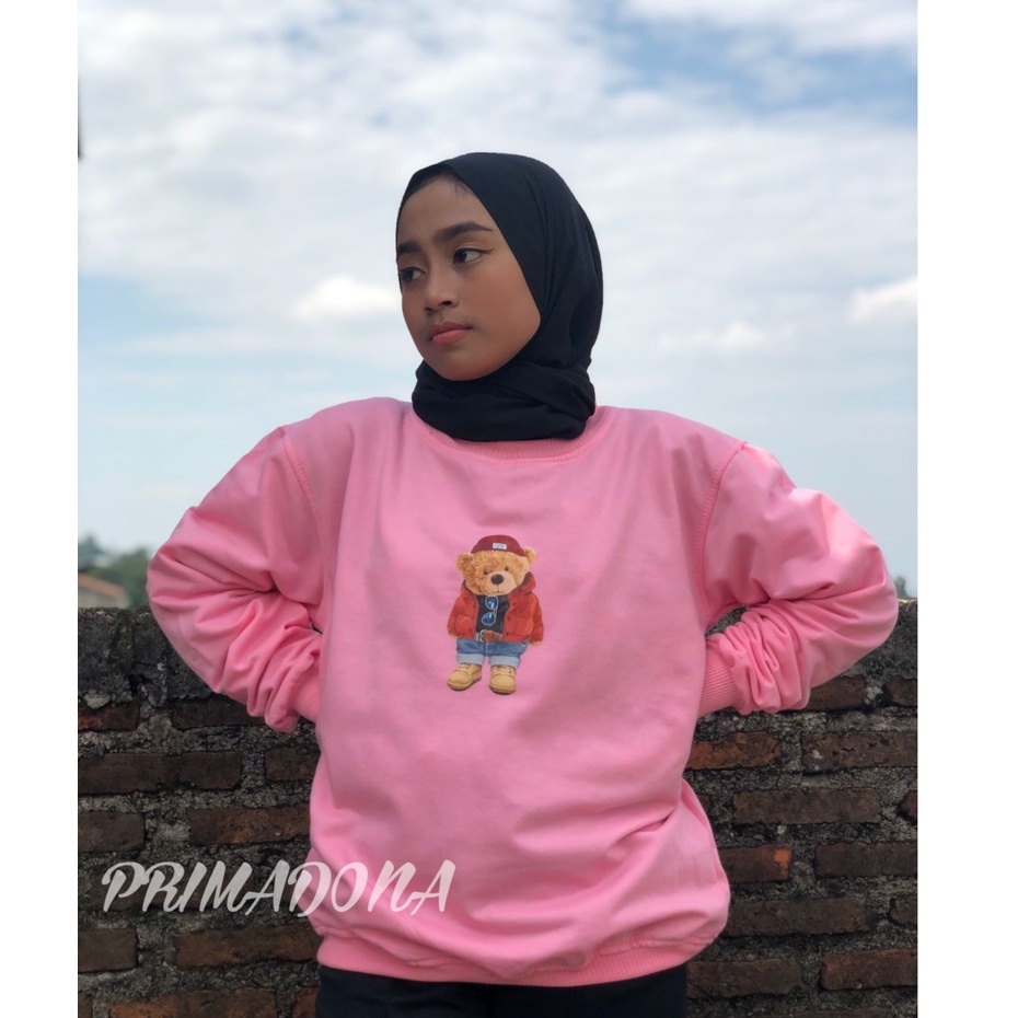 Crewneck sweater wanita &amp; pria flece original L XL XXL