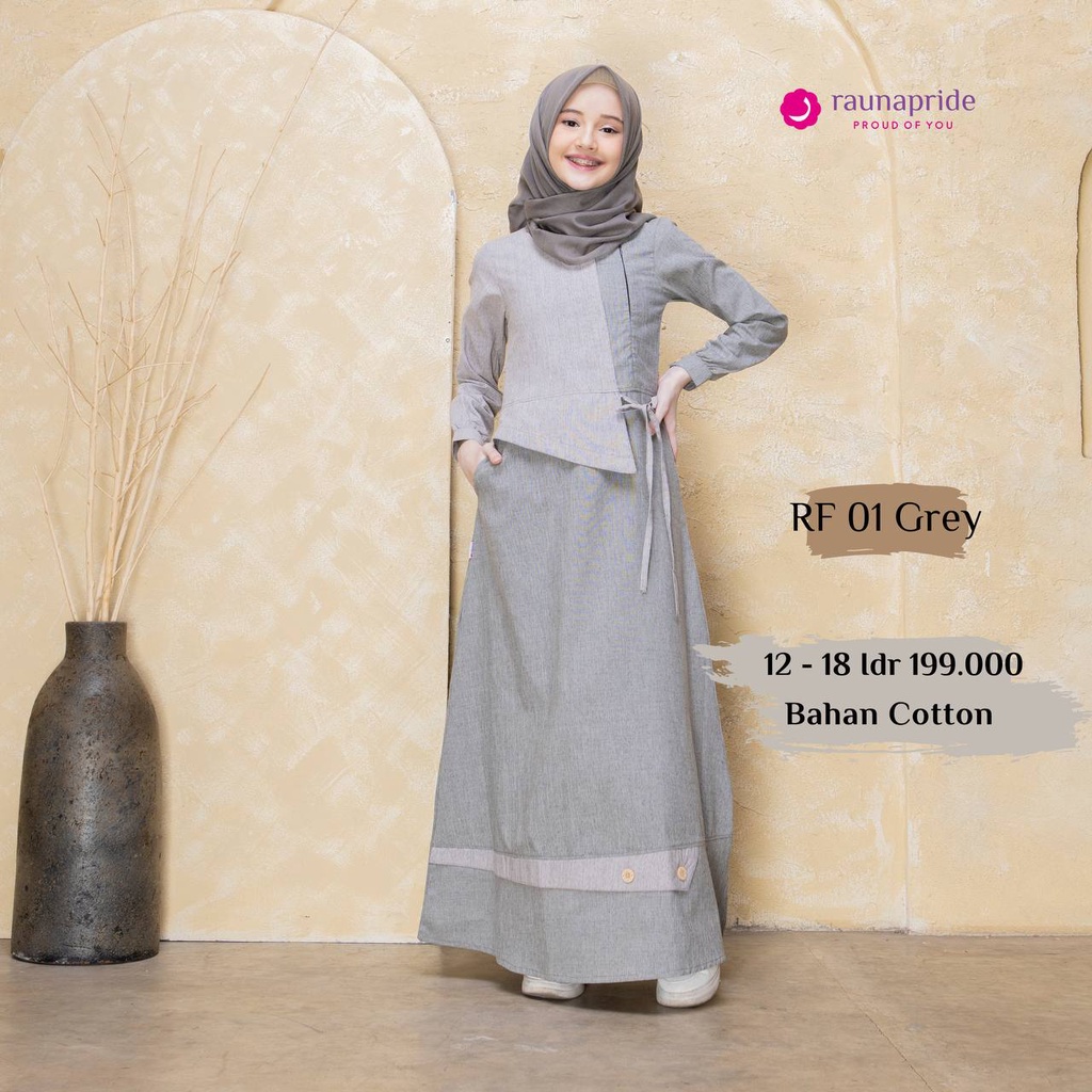 Sarimbit Keluarga /  Rauna Terbaru / SR-01 Grey / Fashion Muslim