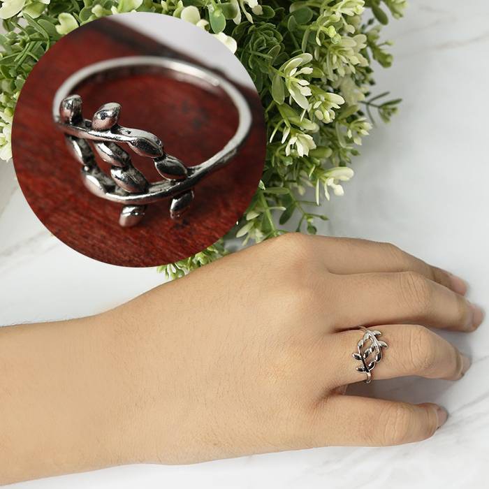 Cincin Korea Leaves Love Leaf Self Defense Ring AP3216
