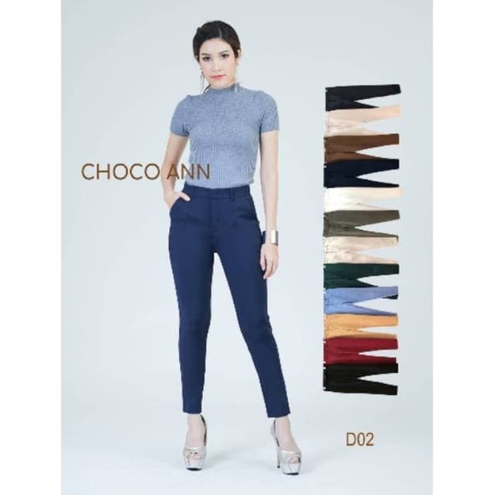 CELANA CHOCO ANN D02 CELANA PANJANG ZIPPER DEPAN PROMO