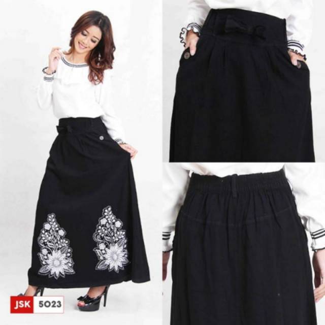 Rok Panjang, Rok Jeans, Rok muslim JSK jeans