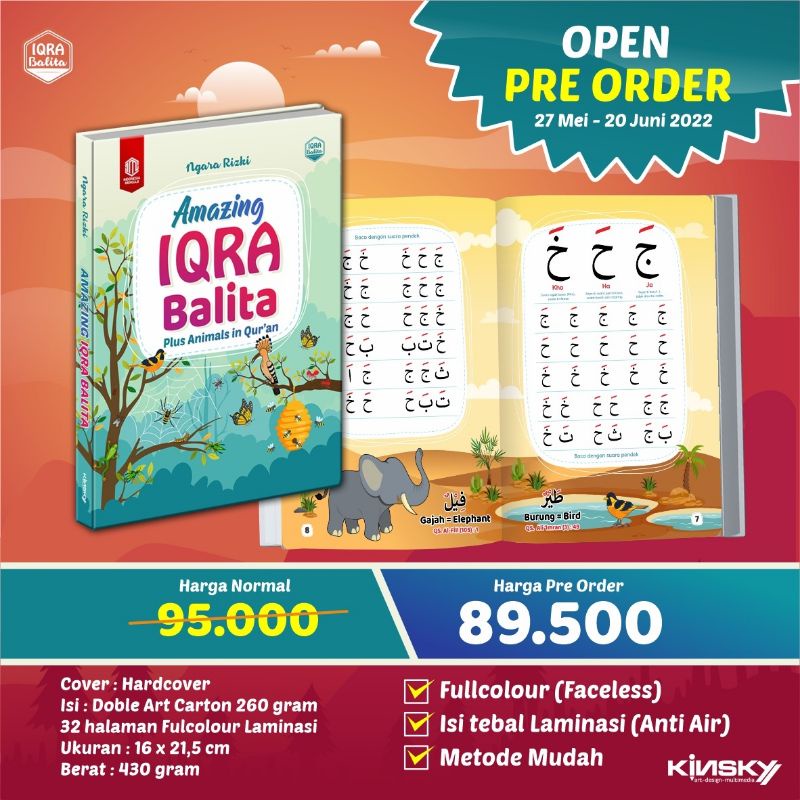 Boardbook Amazing Iqra Balita. iqro anak. buku iqra anak. buku iqro anak
