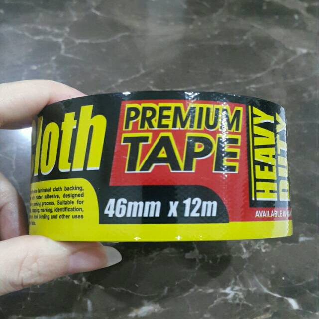 

Lakban kain hitam cloth nachi 2" (46mmx12m) premium cloth tape - lakban jilid