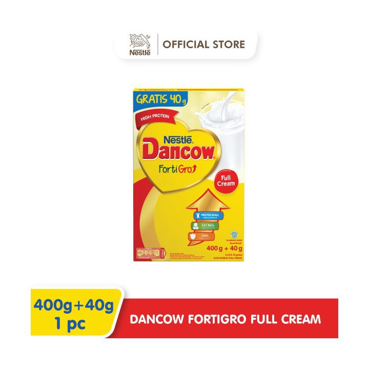 

Dancow Fortigro Susu Bubuk Instant Fullcream Usia Sekolah Box 400G+40G