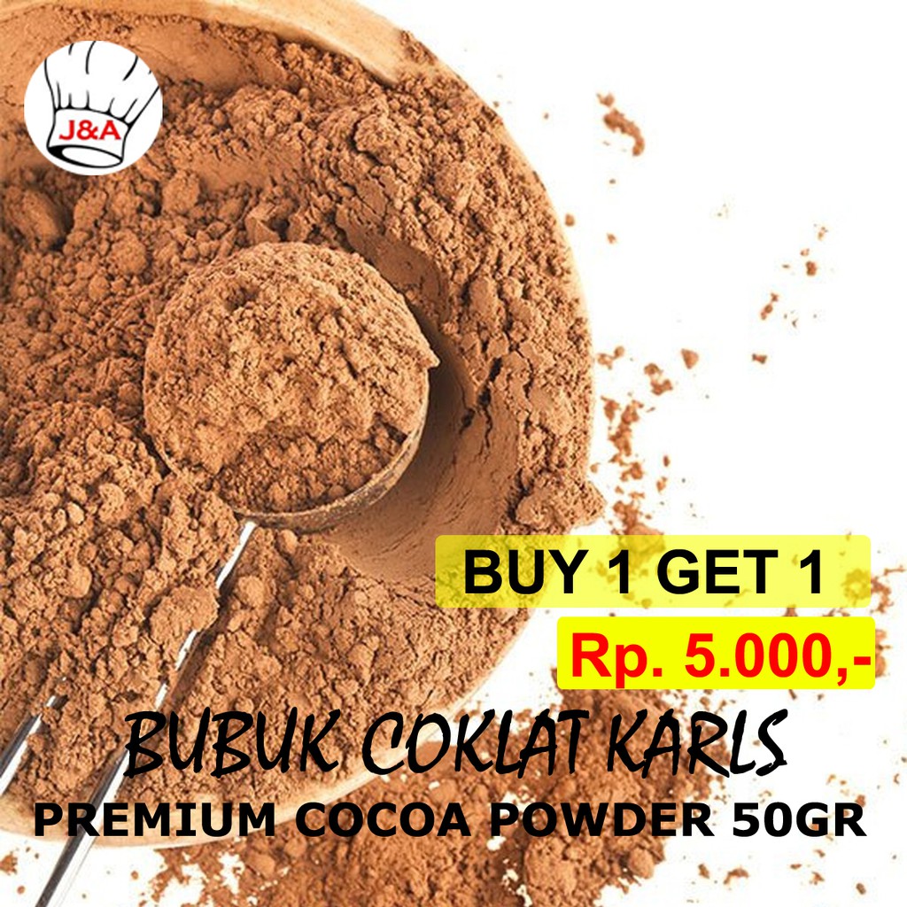 

[FREE 10GR] Coklat Bubuk Karls 50Gr - Premium Cocoa Powder - Cokelat 1kg