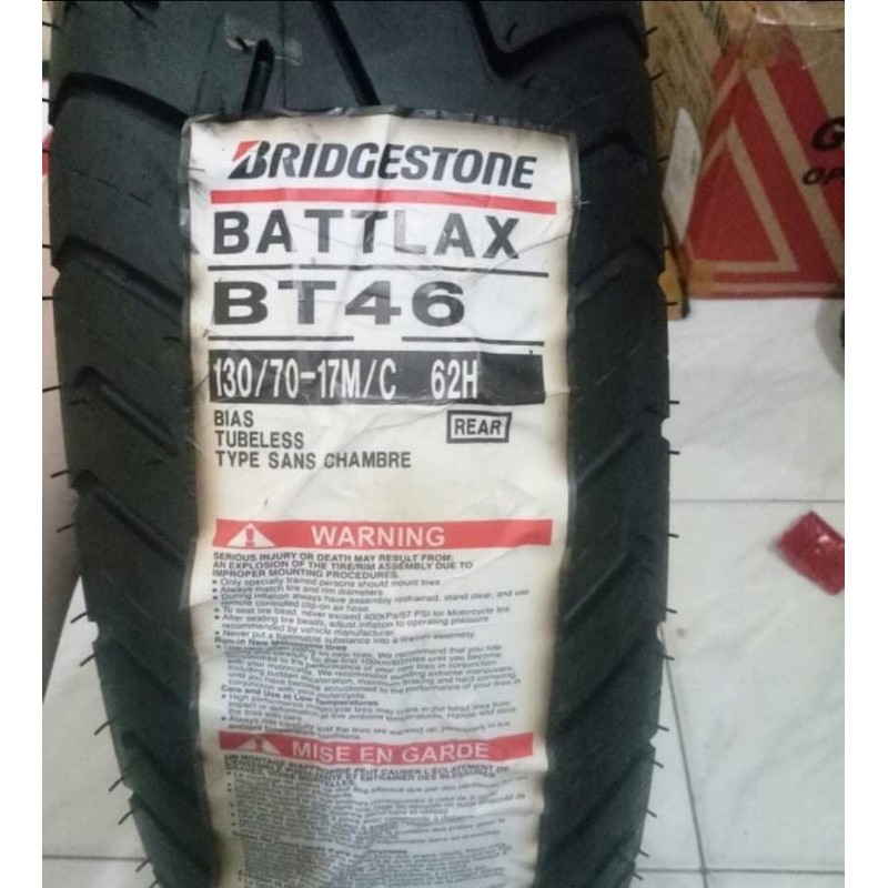 ban luar bridgestone battlax bt46 ukuran 130/70-17 tubeless