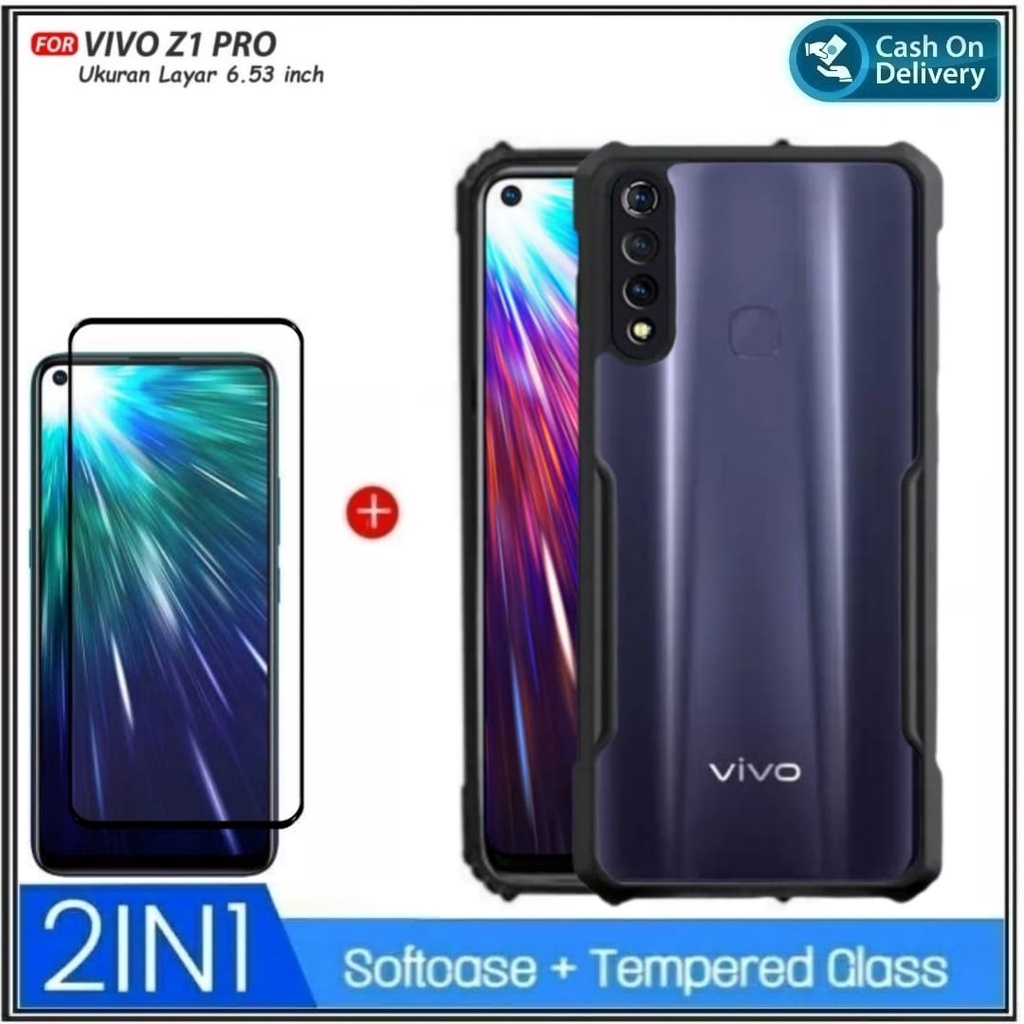 Case Vivo Z1 PRO Soft Hard Fusion Transparan Casing Cover
