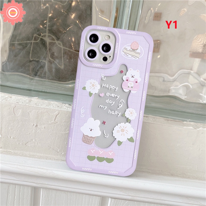 Soft Case TPU Transparan Shockproof Motif Kue Beruang Kelinci Untuk Infinix Hot 9 Play 10 11 Play 11S 10 Lite Smart 6 5