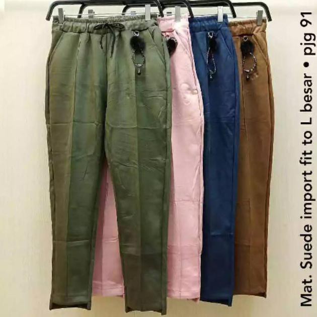 Celana Suede Strech Tali Serut Suede Pants Aliz Pants Pom Celana Suede Strech Tali Serut Suede Pants Aliz Pants Pom