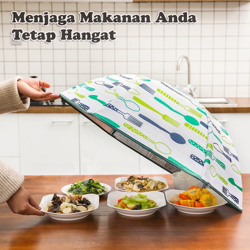 Tudung Saji Penahan Panas Dan Dingin Aluminium Foil Penutup Sayur Alat Dapur Serbaguna