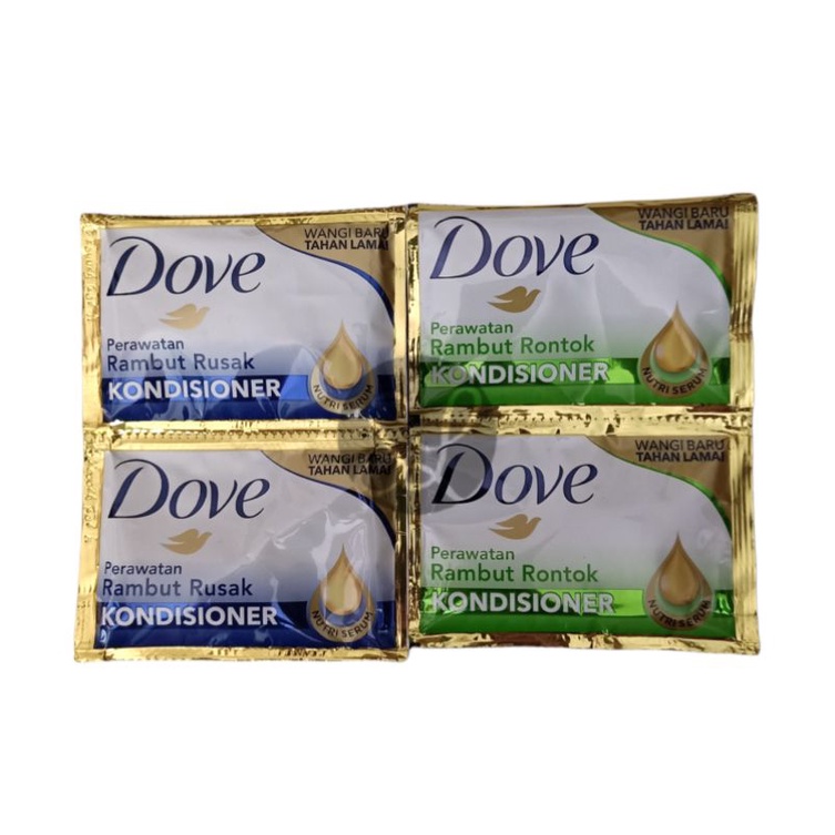 Dove Kondisioner Perawatan Rambut Sachet Renceng Isi 12pc Sachet