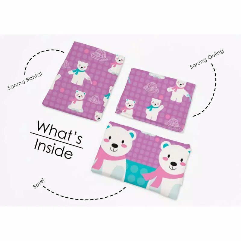 sprei lady rose/sprei karakter/sprei polar bear uk 120x200